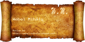 Webel Mihály névjegykártya