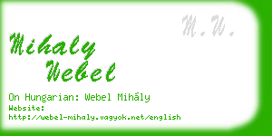 mihaly webel business card